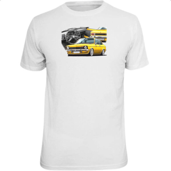 Camiseta Unissex Chevette primeira geracao amarelo