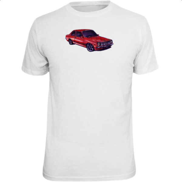 Camiseta Unissex Chevette vermelho segunda geracao a lapis
