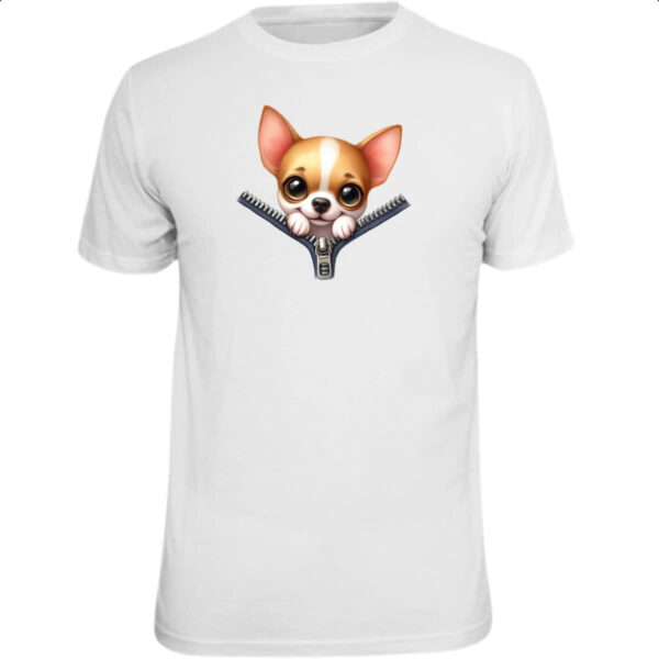 Camiseta Unissex Chihuahua no Ziper