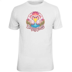 Camiseta Unissex Cisne coracao Beauty Love