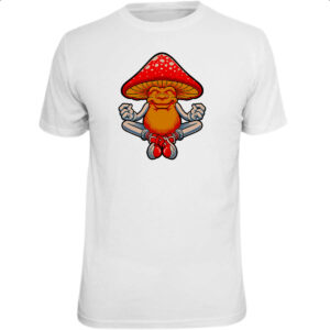 Camiseta Unissex Cogumelo meditando