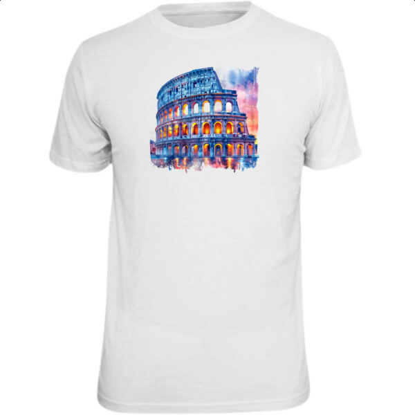 Camiseta Unissex Coliseu watercolor