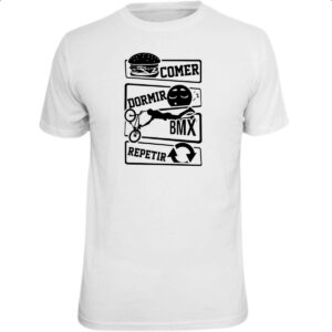 Camiseta Unissex Comer Dormir BMX Repetir