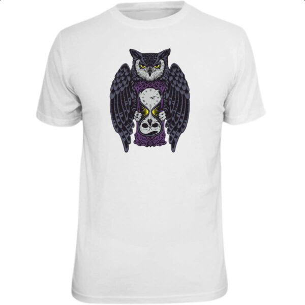 Camiseta Unissex Coruja do tempo