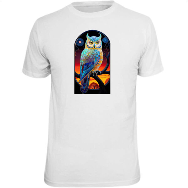 Camiseta Unissex Coruja mistica de cristal