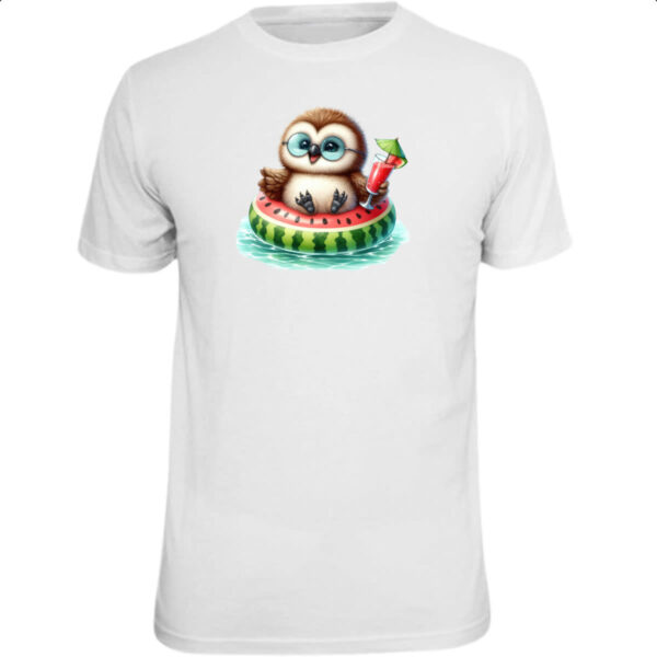 Camiseta Unissex Coruja na boia