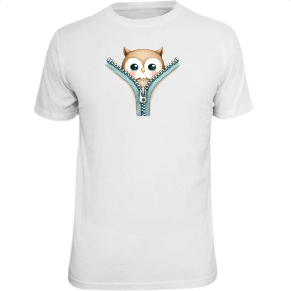 Camiseta Unissex Coruja no ziper
