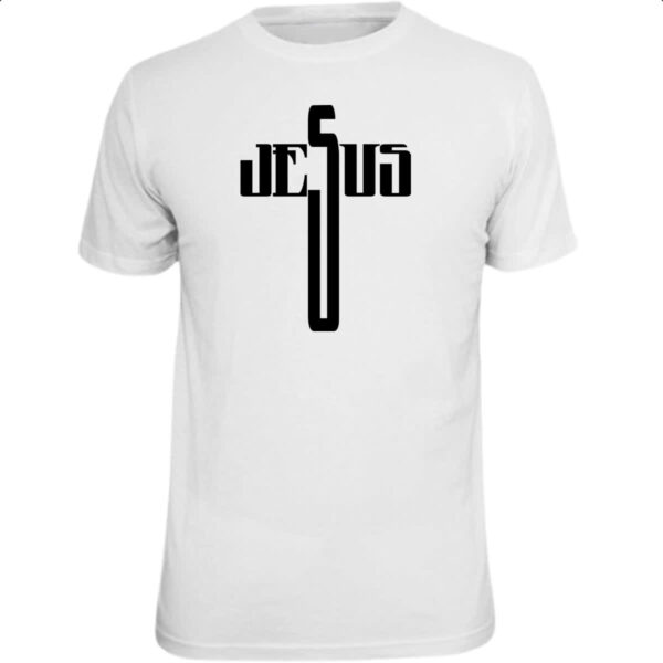 Camiseta Unissex Crucifixo nome de Jesus