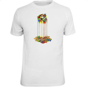 Camiseta Unissex Cubo magico derretendo