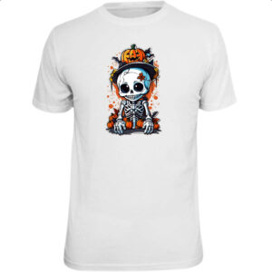 Camiseta Unissex Cute esqueleto halloween