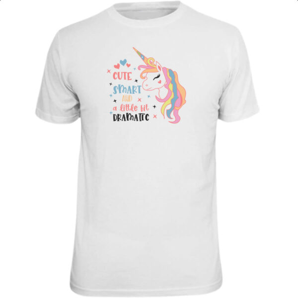 Camiseta Unissex Cute smart and a little bit dramatic