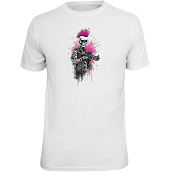 Camiseta Unissex Cyber Punk caveira guerrilheira
