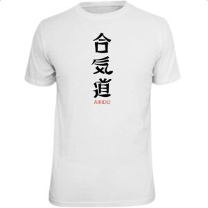 Camiseta Unissex Aikido letras Japao