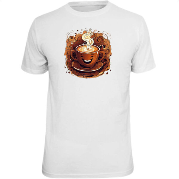 Camiseta Unissex Alegria com cafe
