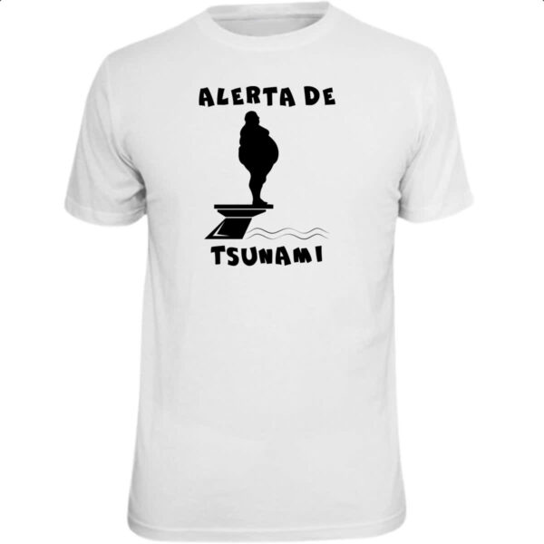 Camiseta Unissex Alerta de tsunami