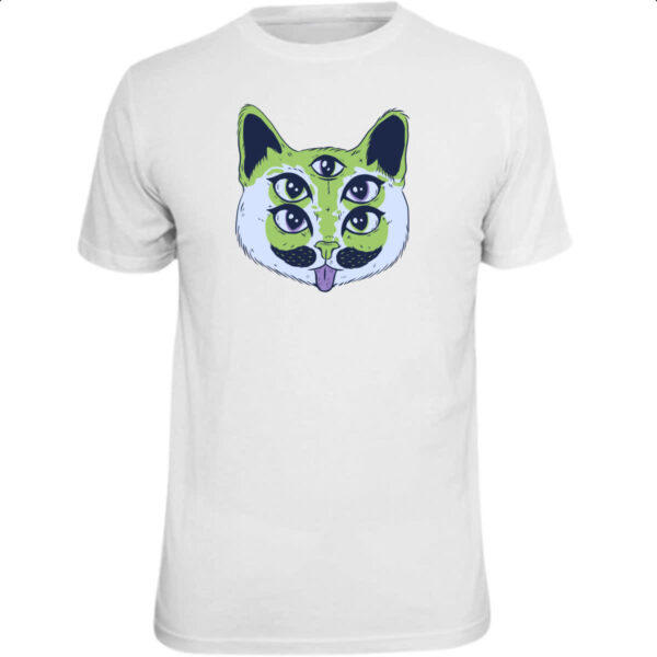 Camiseta Unissex Alien Cat Gato Alienigena