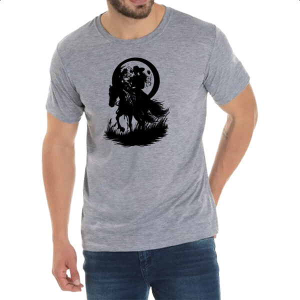 Camiseta Cinza Cowgirl silhueta ao luar - Imagem 2