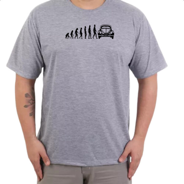 Camiseta Cinza Evolucao fusca - Imagem 3