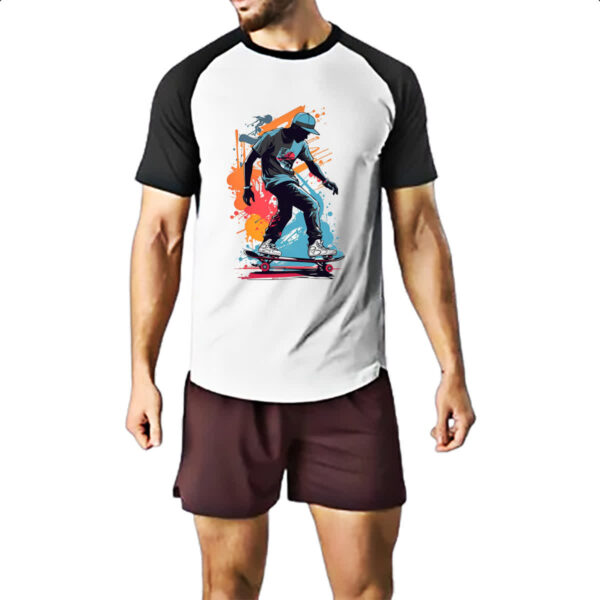 Camiseta Raglan Street Skate Art Splash - Imagem 2