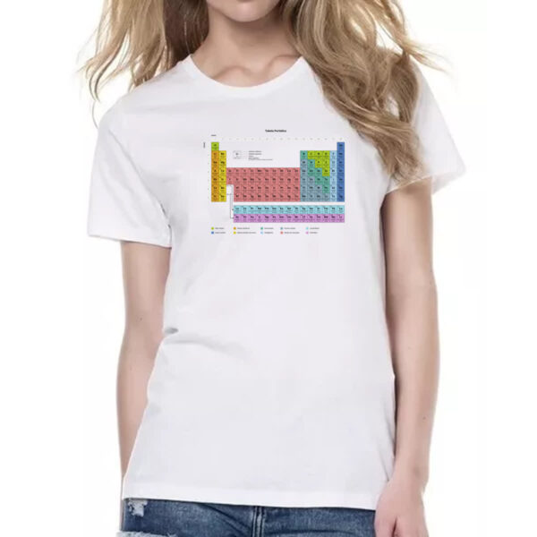 Camiseta Baby Look Tabela periodica colorida - Imagem 2