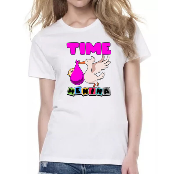 Camiseta Baby Look Cegonha Time Menina - Imagem 2