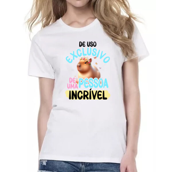Camiseta Baby Look Capivara uso exclusivo especial - Imagem 2
