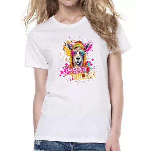 Camiseta Baby Look Kanguru Urban Wild Watercolor - Imagem 2