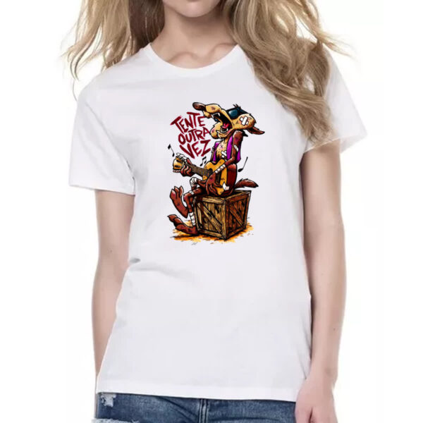 Camiseta Baby Look Tente outra vez - Coyote - Imagem 2