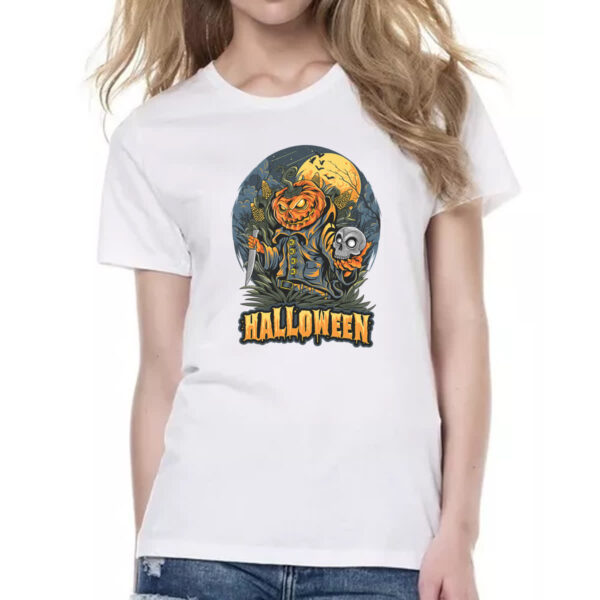 Camiseta Baby Look Halloween JackPot Milharal Faca - Imagem 2
