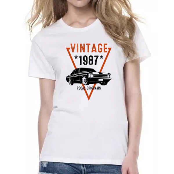 Camiseta Baby Look Vintage Pecas Originais 1987 - Imagem 2