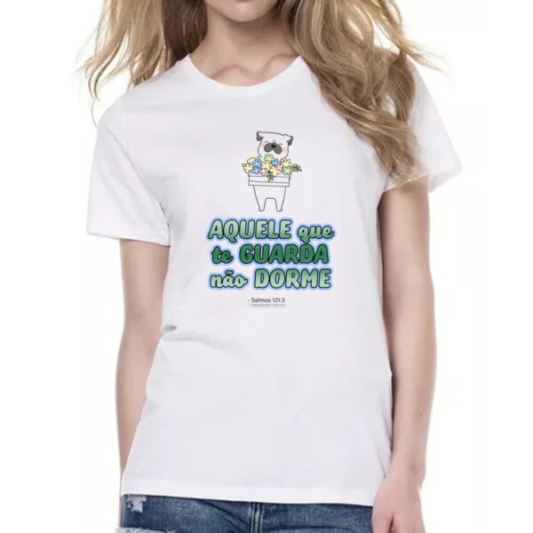 Camiseta Baby Look Versiculo Fofinho aquele que te guarda - Imagem 2