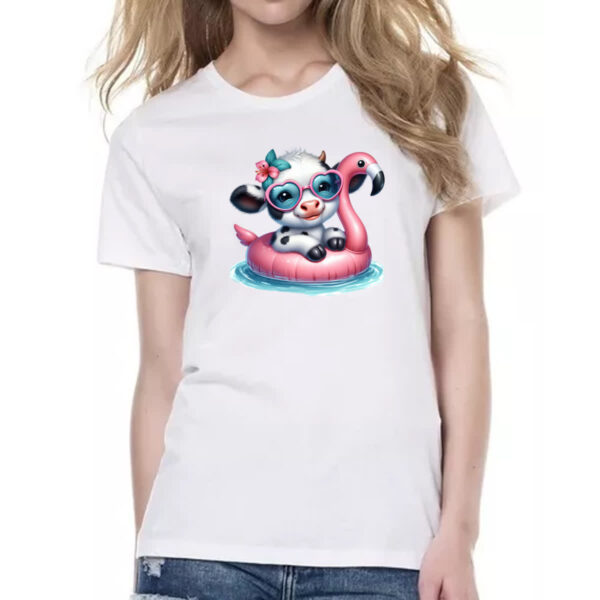 Camiseta Baby Look Vaca na boia - Imagem 2