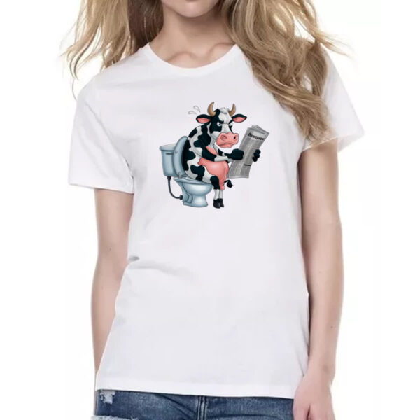 Camiseta Baby Look Vaca na sala de forca - Imagem 2