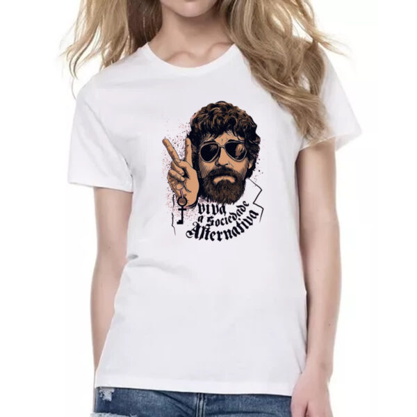 Camiseta Baby Look Viva sociedade alternativa - Imagem 2