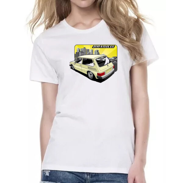 Camiseta Baby Look Brasilia Classica Amarela - Imagem 2