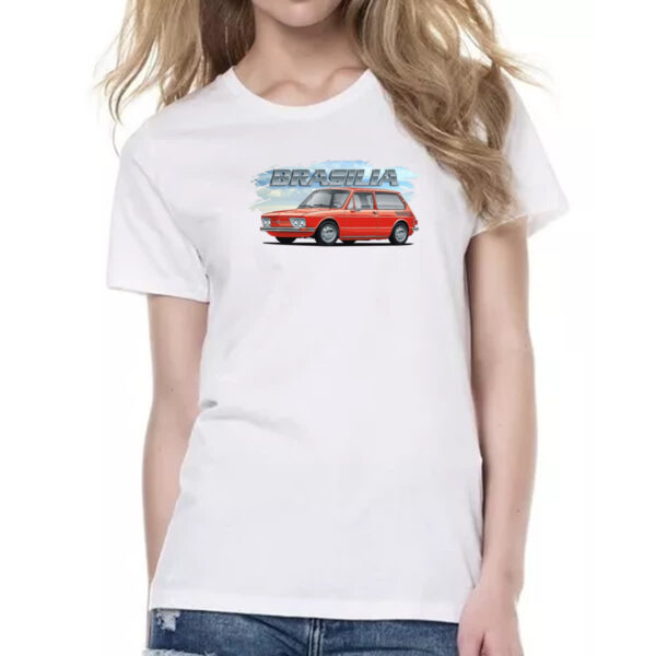Camiseta Baby Look Brasilia Classica Vermelha - Imagem 2