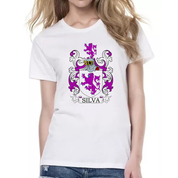 Camiseta Baby Look Brasao Familia Silva - Imagem 2