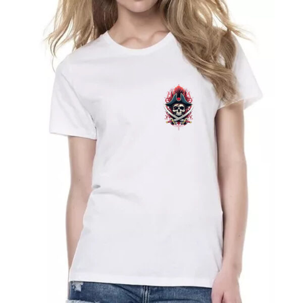 Camiseta Baby Look Brasao pirata 02 - Imagem 2