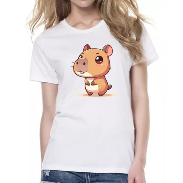 Camiseta Baby Look Capivara Chibi - Imagem 2