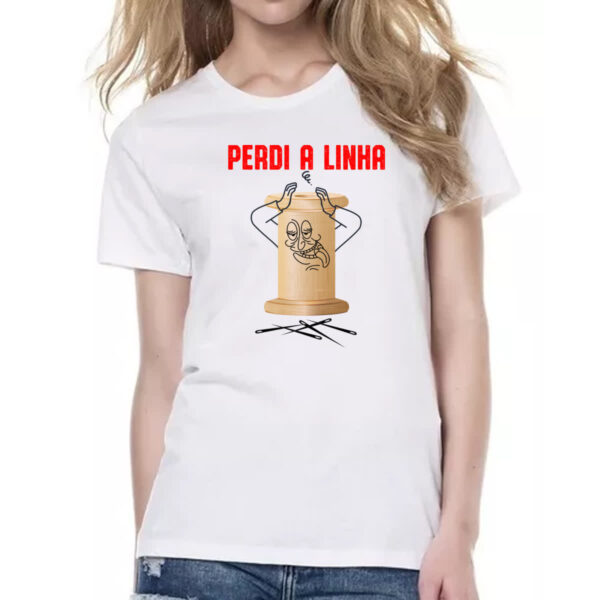 Camiseta Baby Look Carretel perdi a linha - Imagem 2
