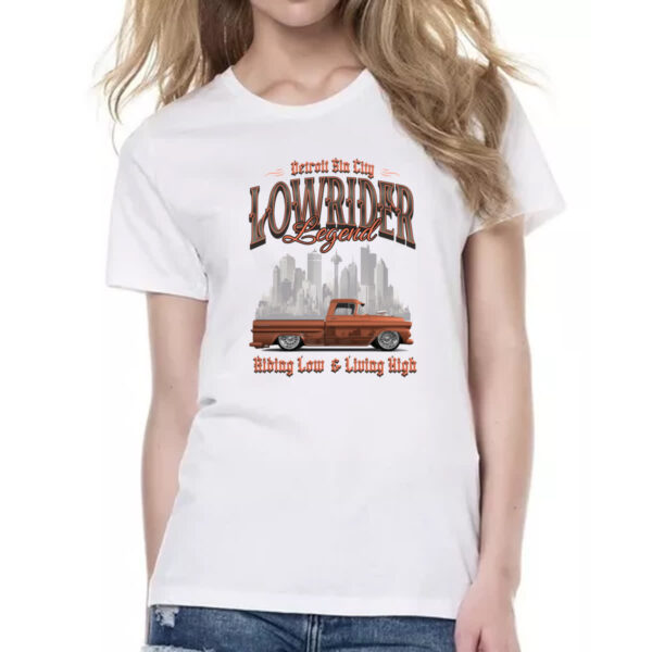 Camiseta Baby Look Detroit Sin City Lowrider - Imagem 2