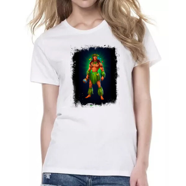 Camiseta Baby Look Empires and Puzzles heroi Tarlak traje - Imagem 2
