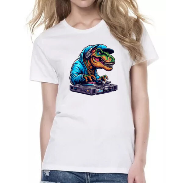 Camiseta Baby Look T-Rex DJ - Imagem 2