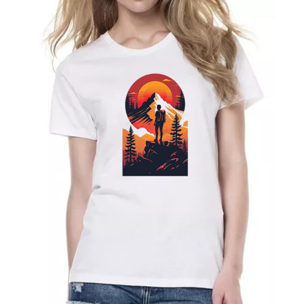 Camiseta Baby Look Viajante Mochileiro Sunset - Imagem 2