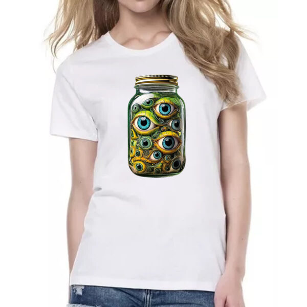 Camiseta Baby Look Olhos em conserva - Imagem 2