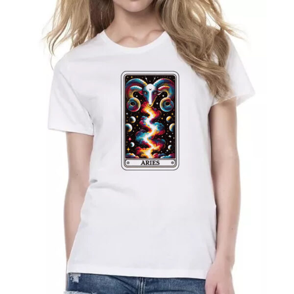 Camiseta Baby Look Signo Carta Taro Aries - Imagem 2