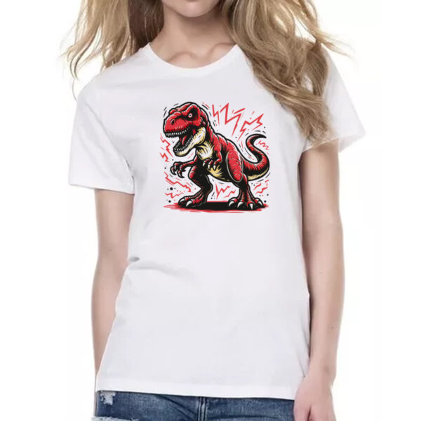 Camiseta Baby Look T-Rex eletrico - Imagem 2