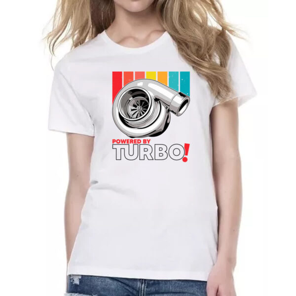 Camiseta Baby Look Turbo powered - Imagem 2