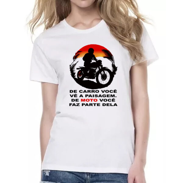 Camiseta Baby Look Moto parte da paixagem - Imagem 2