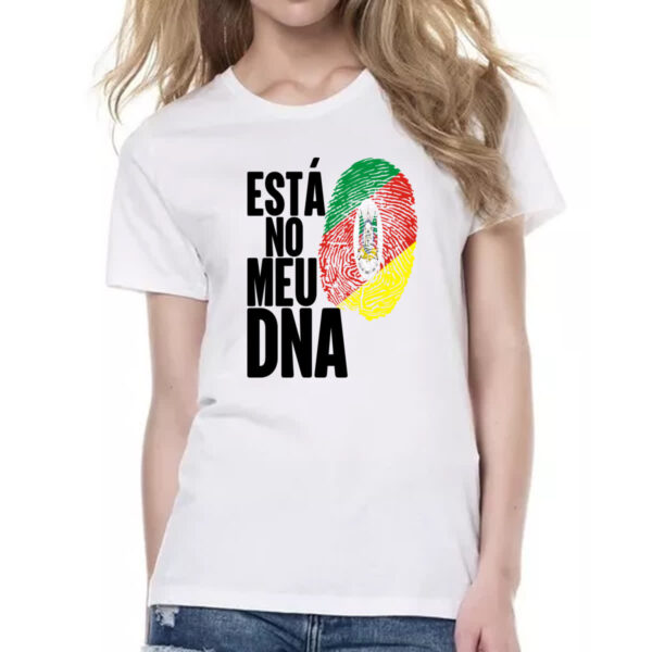 Camiseta Baby Look Esta no meu DNA Rio Grande do Sul - Imagem 2